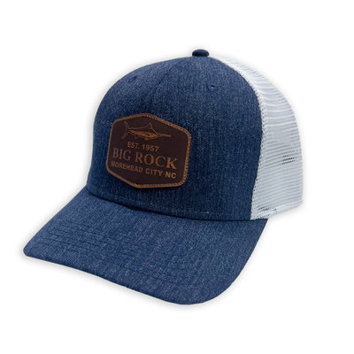 Big Rock Youth Leather 57' Hexagon Marlin Trucker Hat (3 Colors)