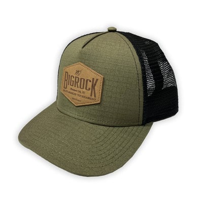 Big Rock Leather Hexagon Streak Trucker Hat