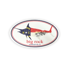 Big Rock NC Flag Marlin Oval Sticker