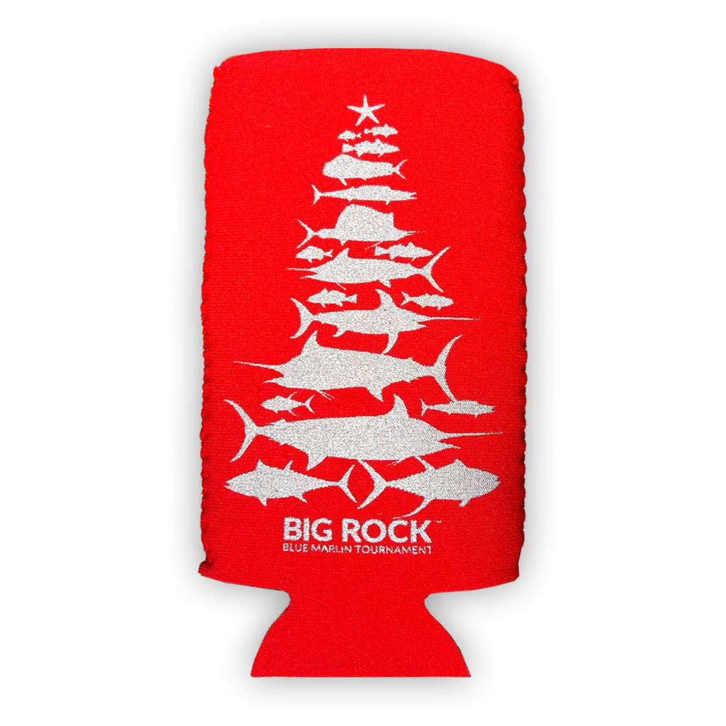 Big Rock Red Fish Tree Koozie | Slim & Regular