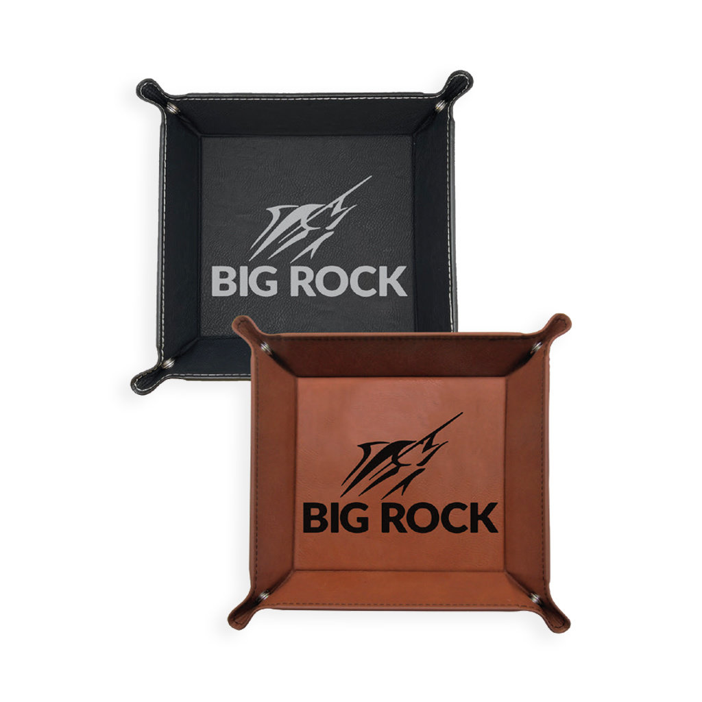 Big Rock Leather Snap Valet Tray