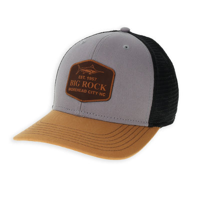 Big Rock Youth Leather 57' Hexagon Marlin Trucker Hat | 3 Colors