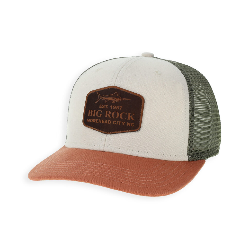 Big Rock Leather 57' Hexagon Marlin Trucker Hat