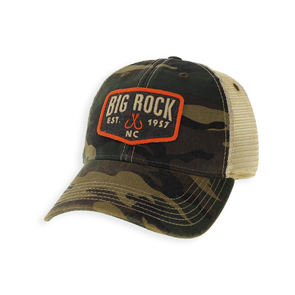 Big Rock Double Hooks Patch Trucker Hat