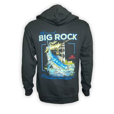 Vintage Fishing Sweatshirt Mens Medium Black Big Rock Blue Marlin Made in  USA