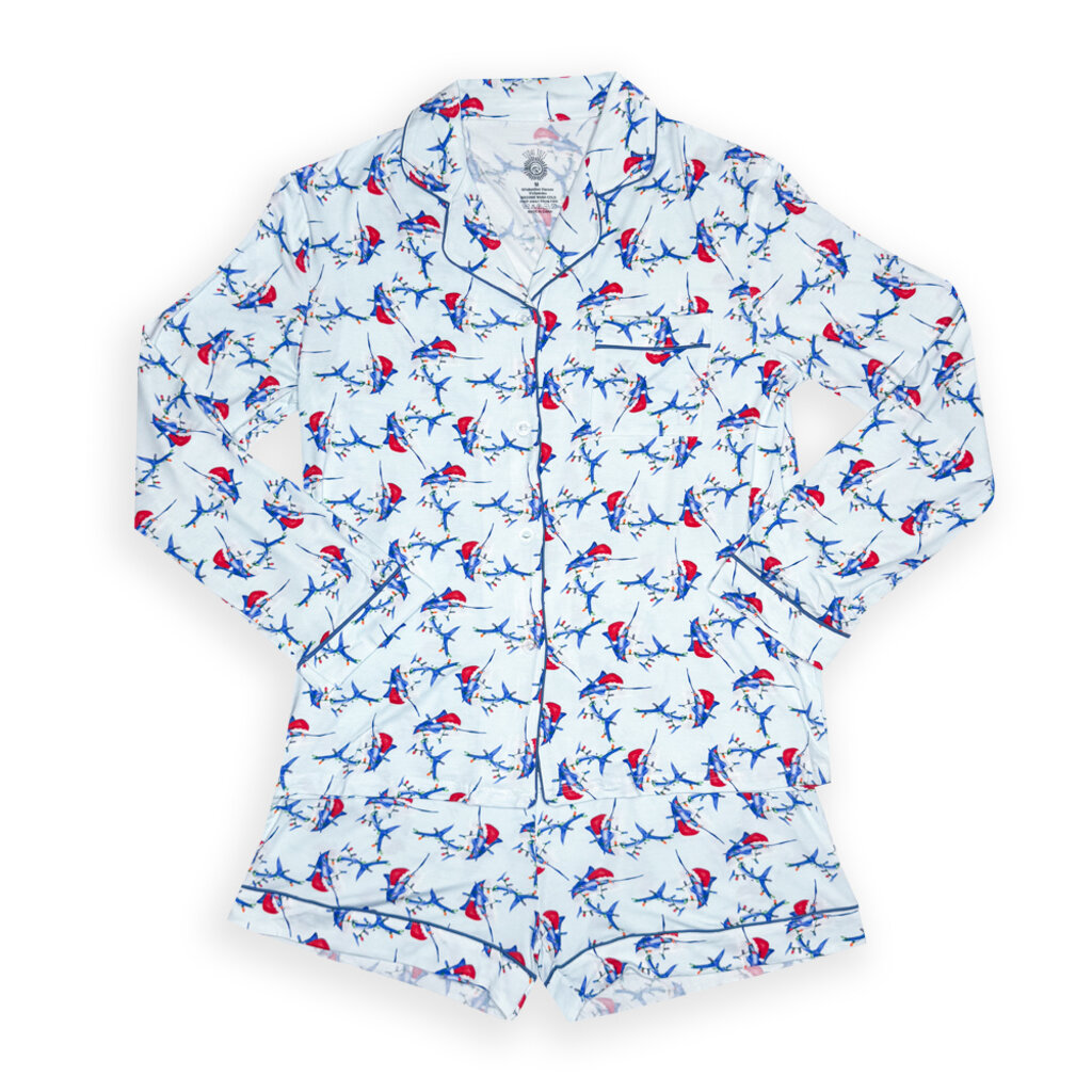 Big Rock Ladies Christmas Marlin Short PJ Set