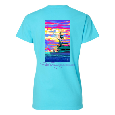 Big Rock Ladies Dusk Sunfish Short Sleeve V-Neck | 2 Colors