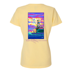 Big Rock Ladies Dusk Sunfish Short Sleeve V-Neck