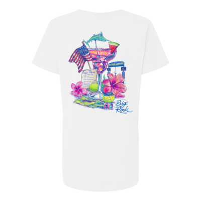 Big Rock Ladies The Water Marlin Short Sleeve V-Neck | 2 Colors