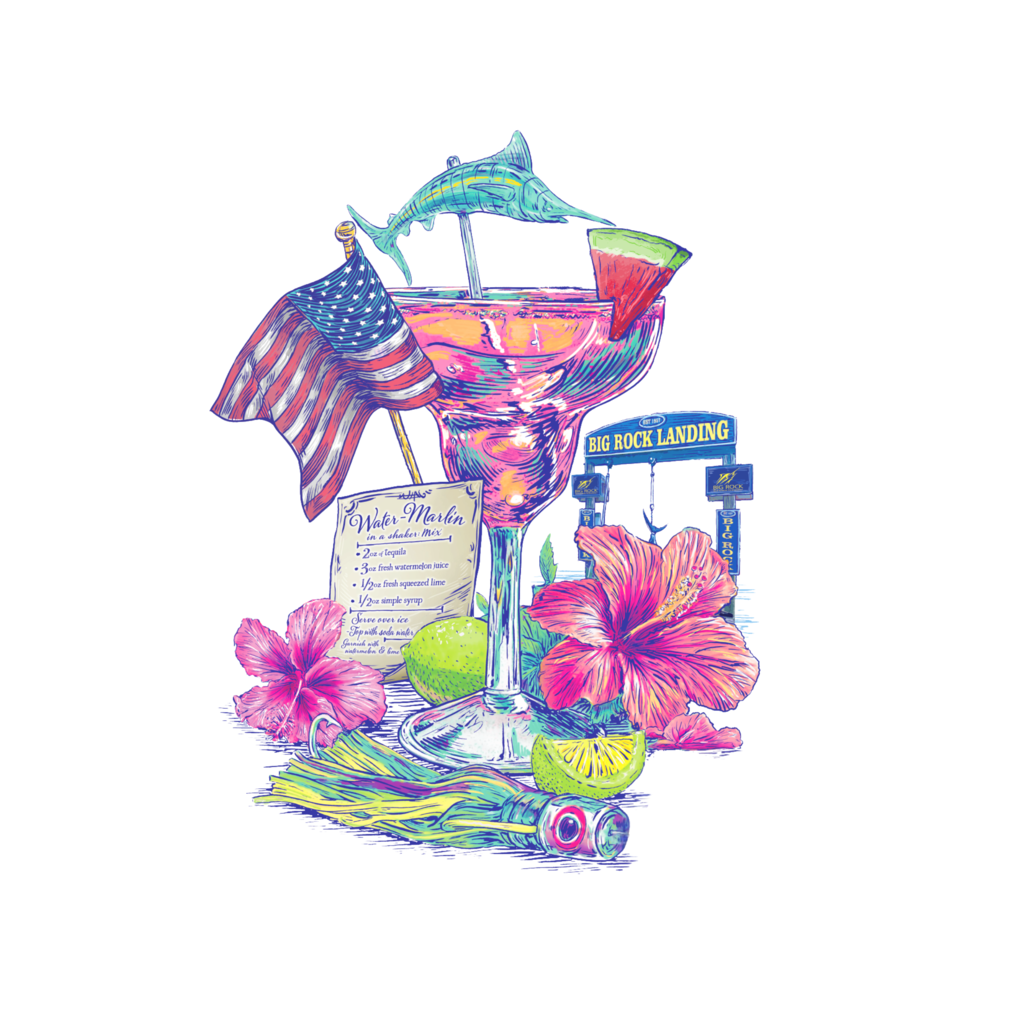 Big Rock Watermarlin Cocktail Sticker