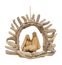 Big Rock Driftwood Nativity Ornament