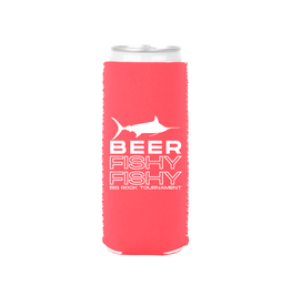 Big Rock Beer Fishy Fishy Slim Can Koozie | 4 Colors