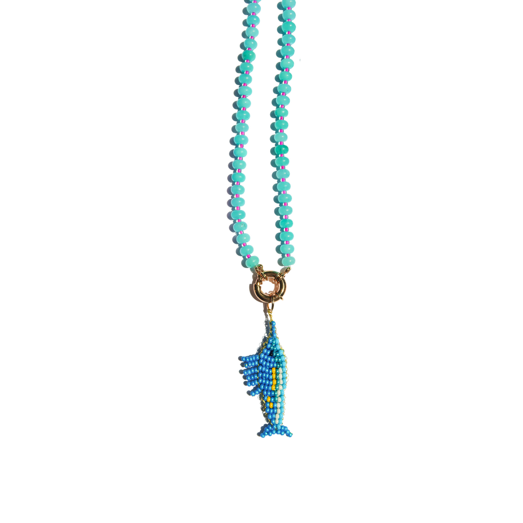 Big Rock Beaded Marlin Necklace