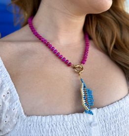 Big Rock Beaded Sailfish Necklace
