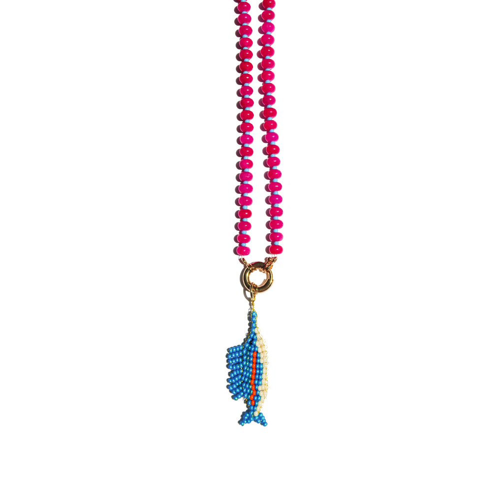 Big Rock Beaded Sailfish Necklace