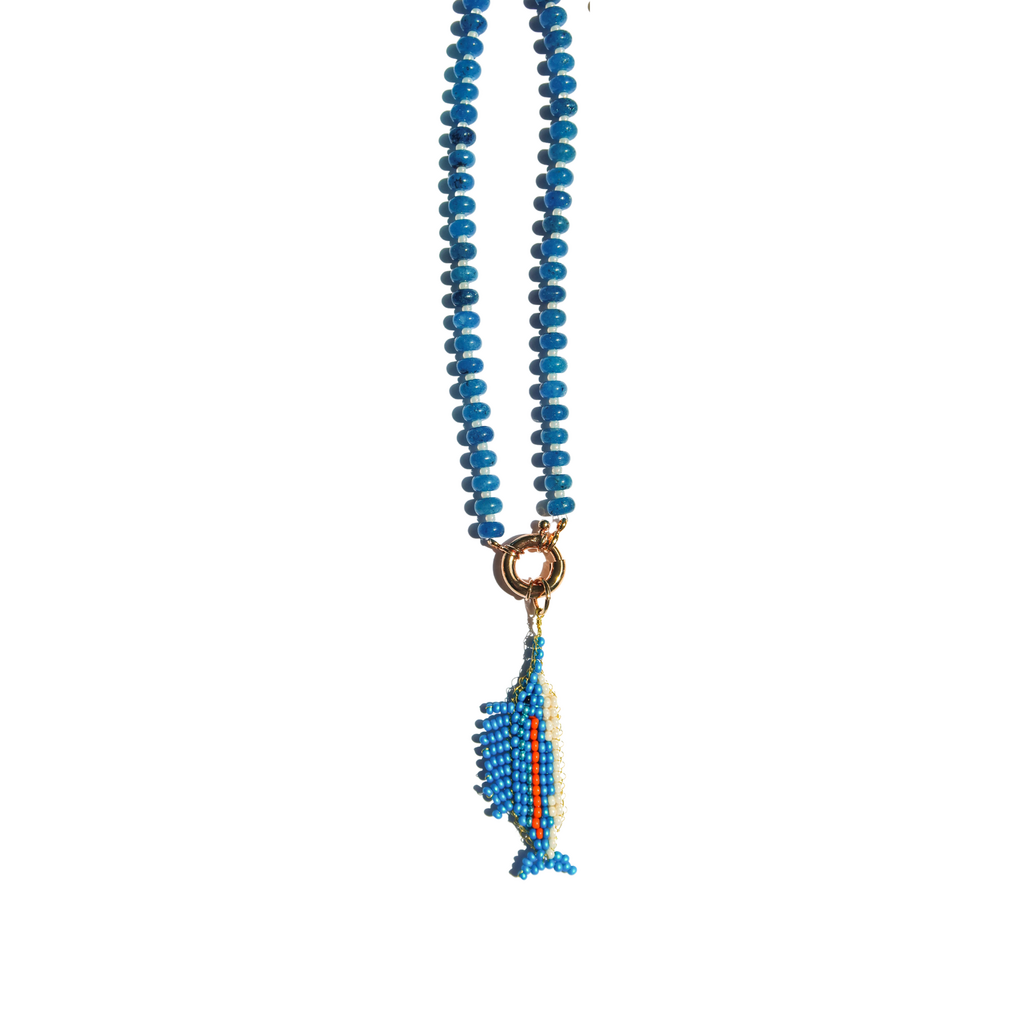 Big Rock Beaded Sailfish Necklace
