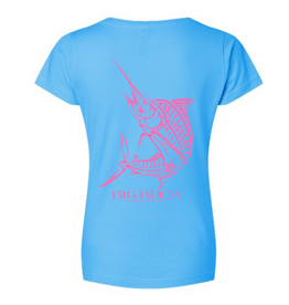 Big Rock Ladies Tribal Marlin V-Neck