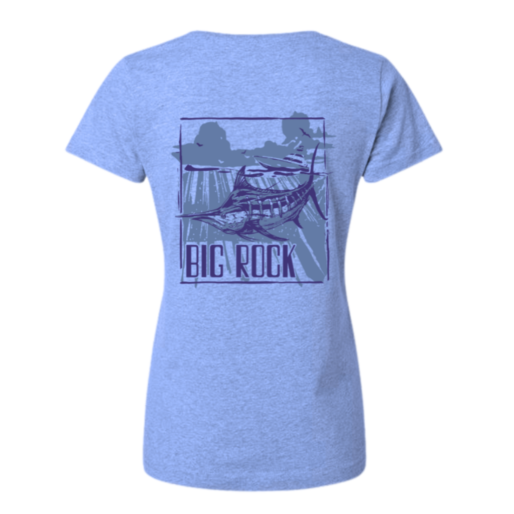 Big Rock Ladies Sun Rays Marlin V-Neck