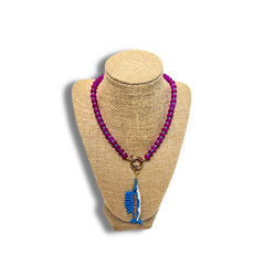 Big Rock Beaded Sailfish Necklace
