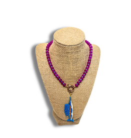 Big Rock Beaded Sailfish Necklace | 2 Colors