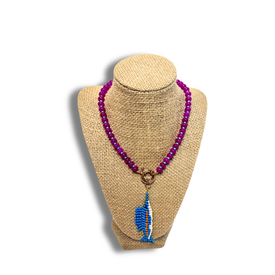 Big Rock Beaded Sailfish Necklace | 2 Colors