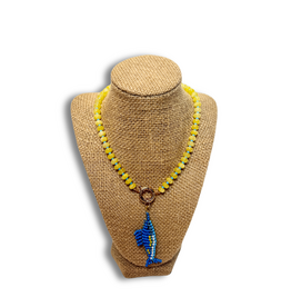Big Rock Beaded Marlin Necklace