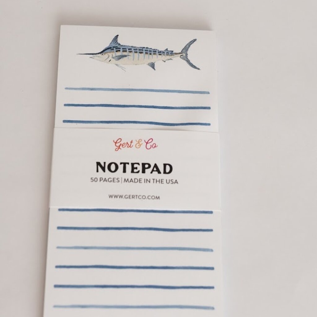 Big Rock Watercolor Marlin Notepad