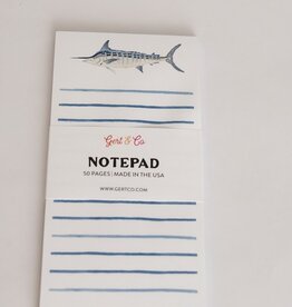 Big Rock Watercolor Marlin Notepad