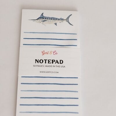 Big Rock Watercolor Marlin Notepad