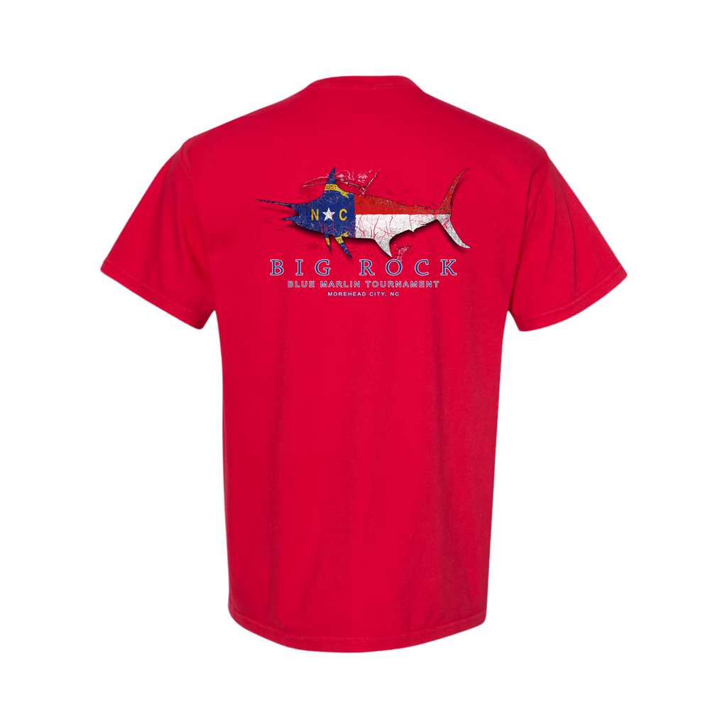 Big Rock NC Flag Silhouette Short Sleeve T-Shirt