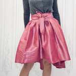 high low taffeta skirt