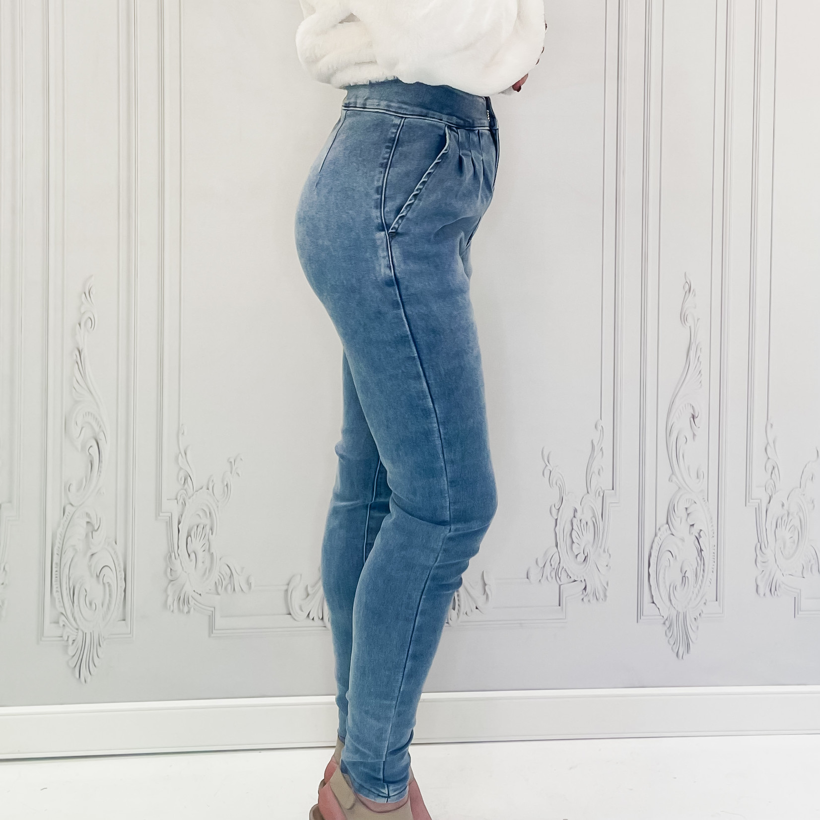 Heidi high waist pleated jeans
