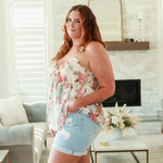 Christy curvy floral layered cami top
