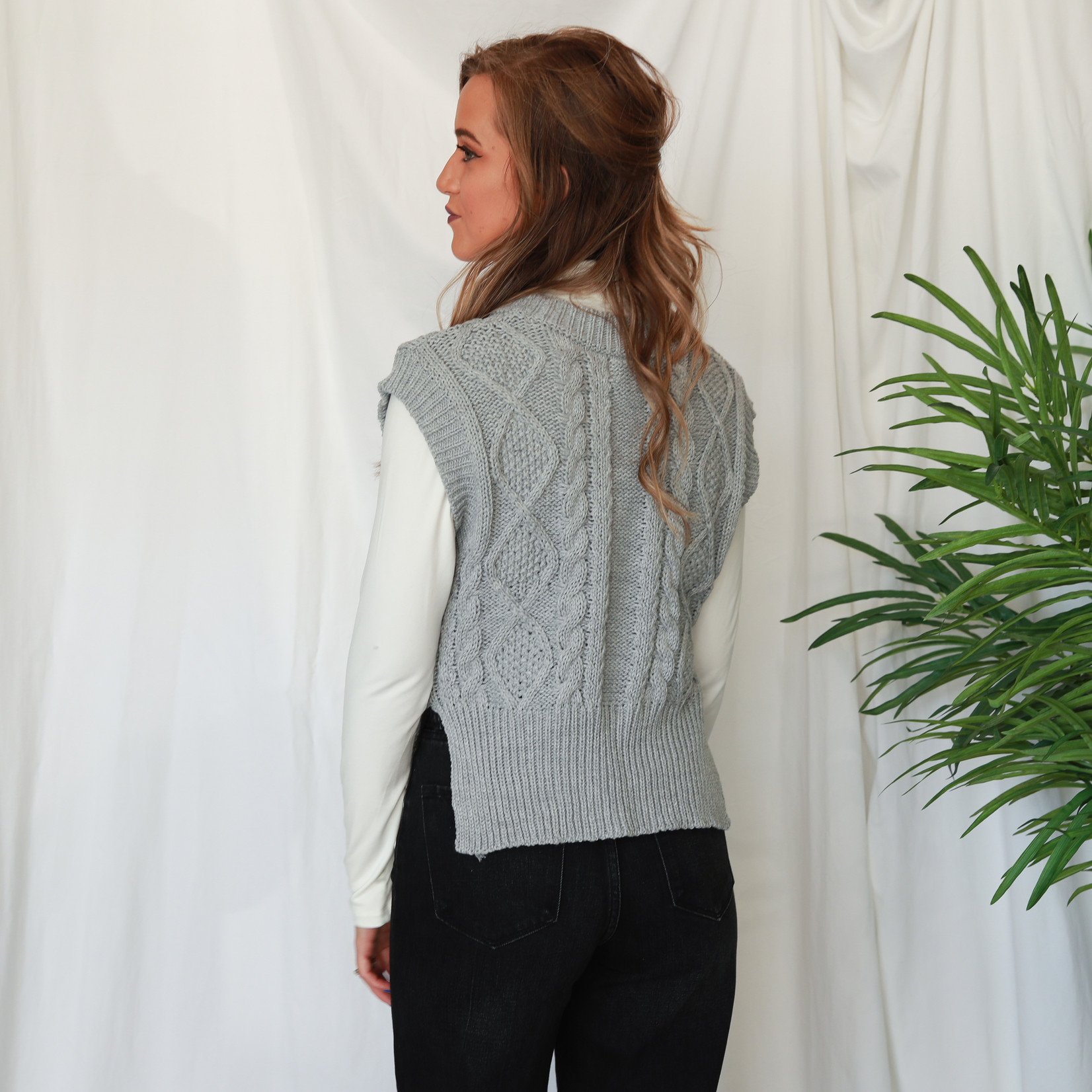 Tivia cable knit sweater vest