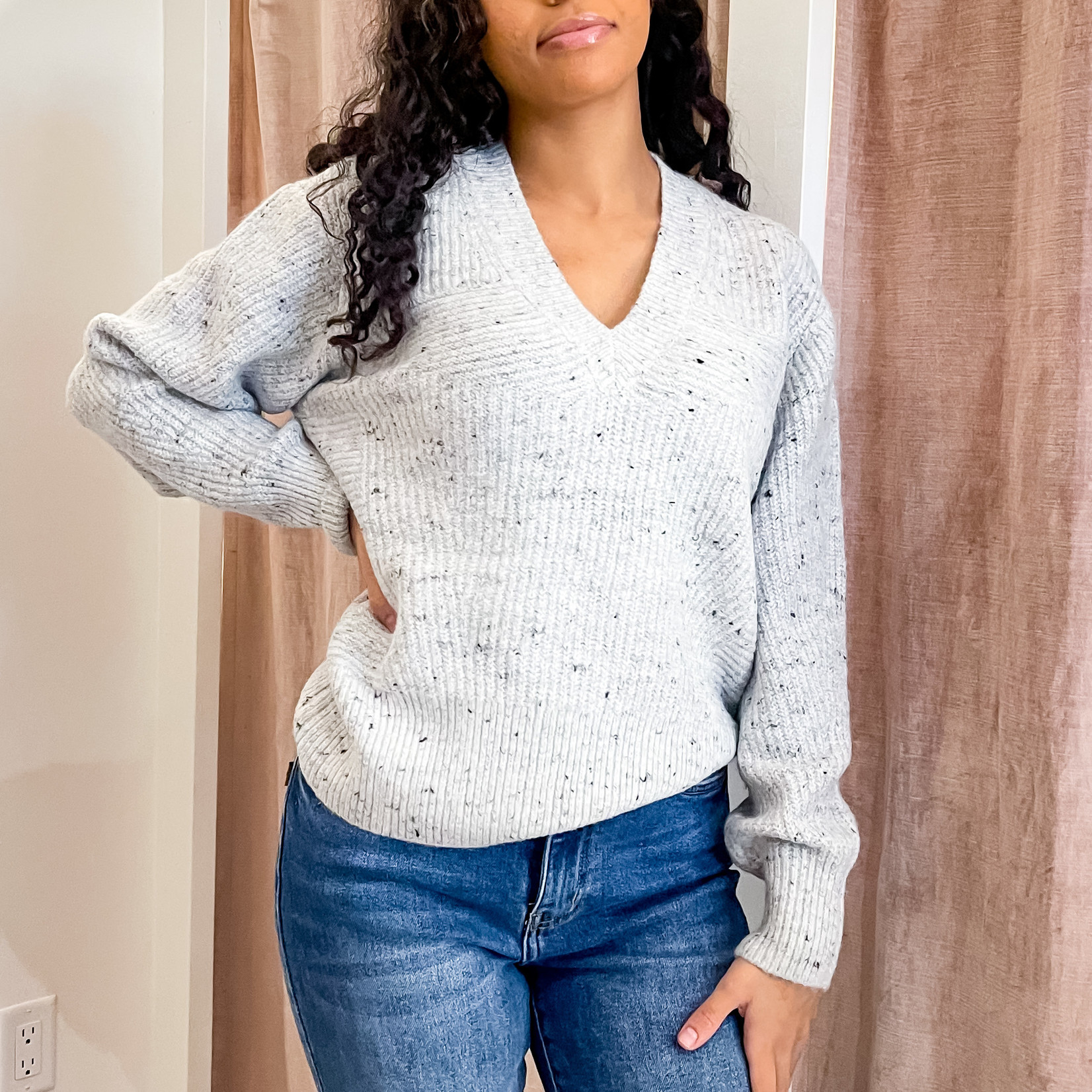 RD susan mossy v-neck sweater