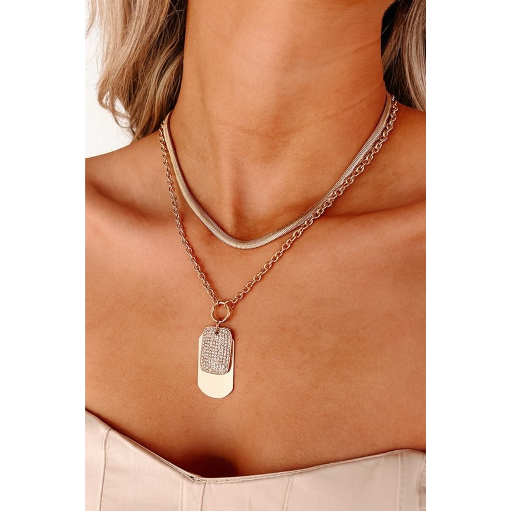 Brea layered chain necklace