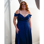 Sia curvy Satin off the shoulder gown