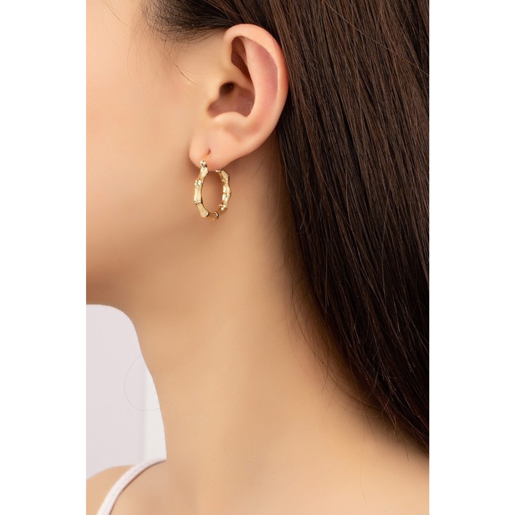 Laura bamboo mini hoop earrings