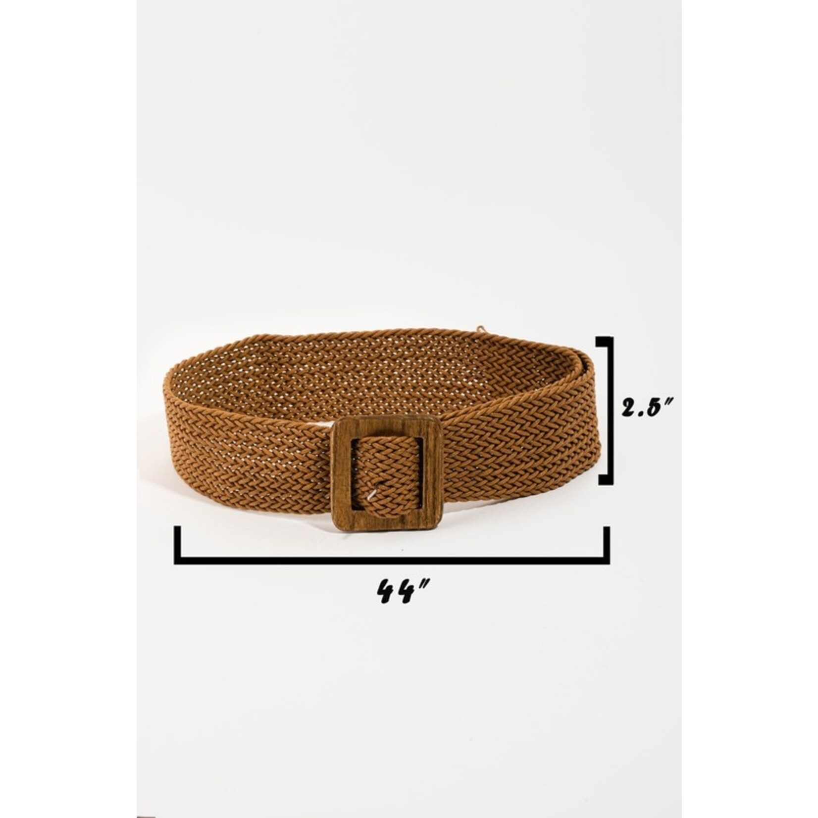 woven  wood buckle belt