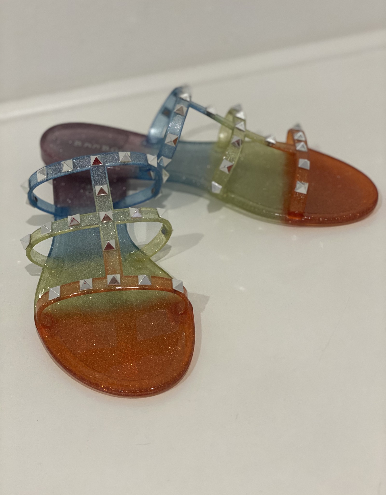 Bamboo Tri Color Jelly Sandal - Jac 