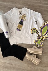 The Mardi Gras Champagne Sequin Sweatshirt