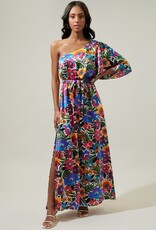 Santa Elena Satin Maxi Dress