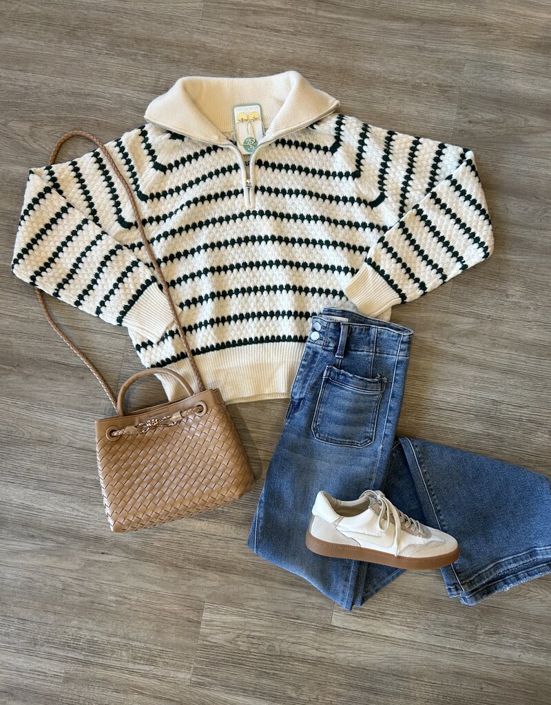 Hello striped sweater sale