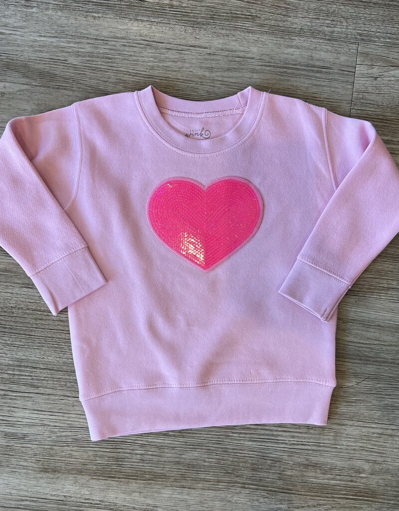Kids Heart Sequin Sweatshirt