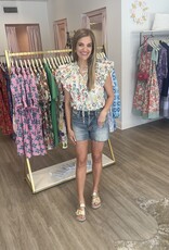 Daze Denim Sedona Mid Rise Short New Flame