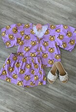 Poplin Puff Sleeve Tiger Top