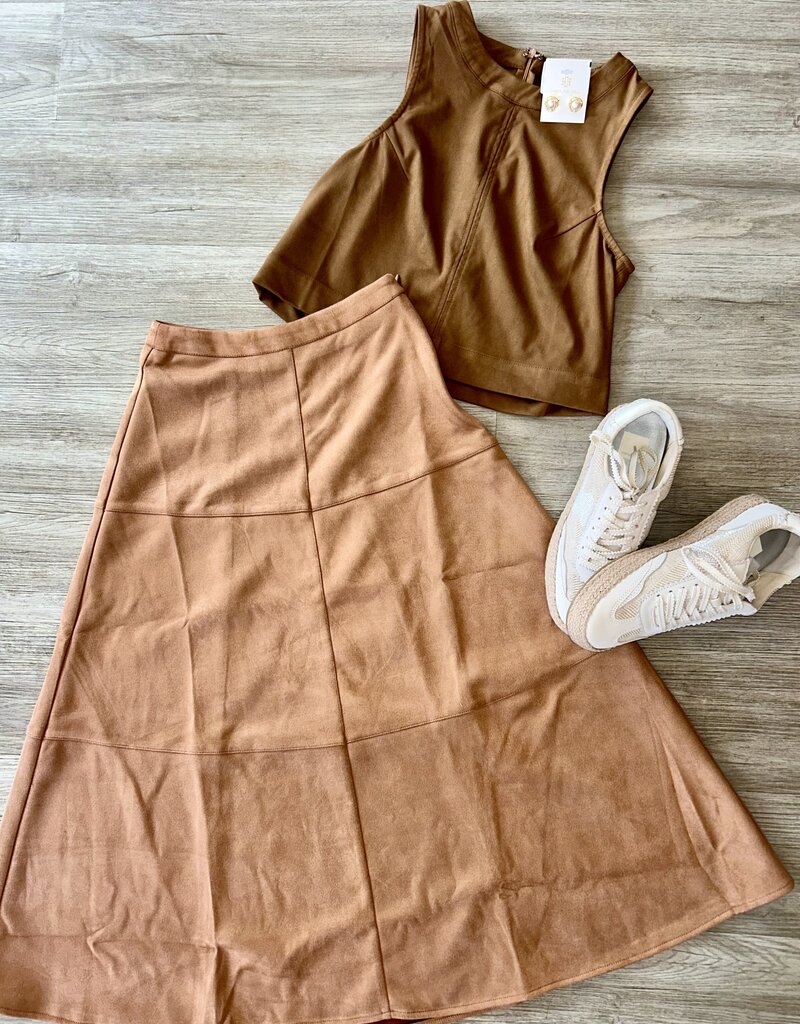 Risk Taker Suede Skirt