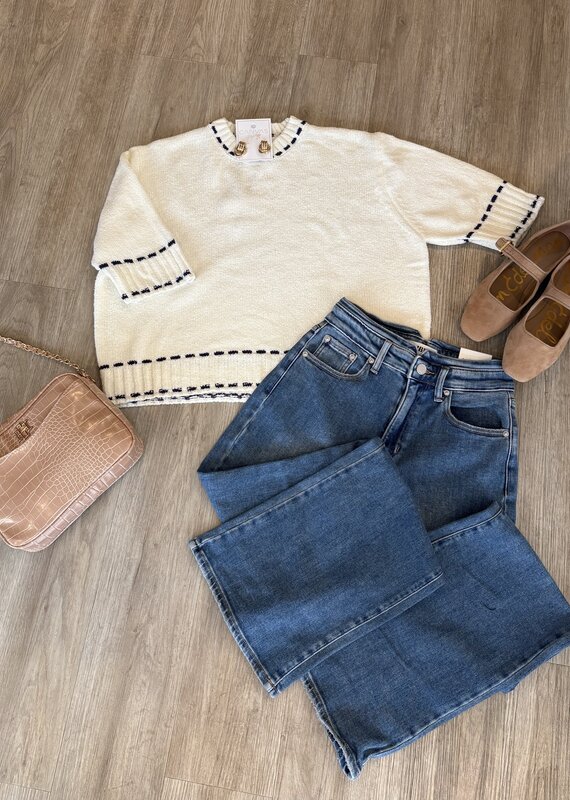 Hot To Go Wide Leg Jeans