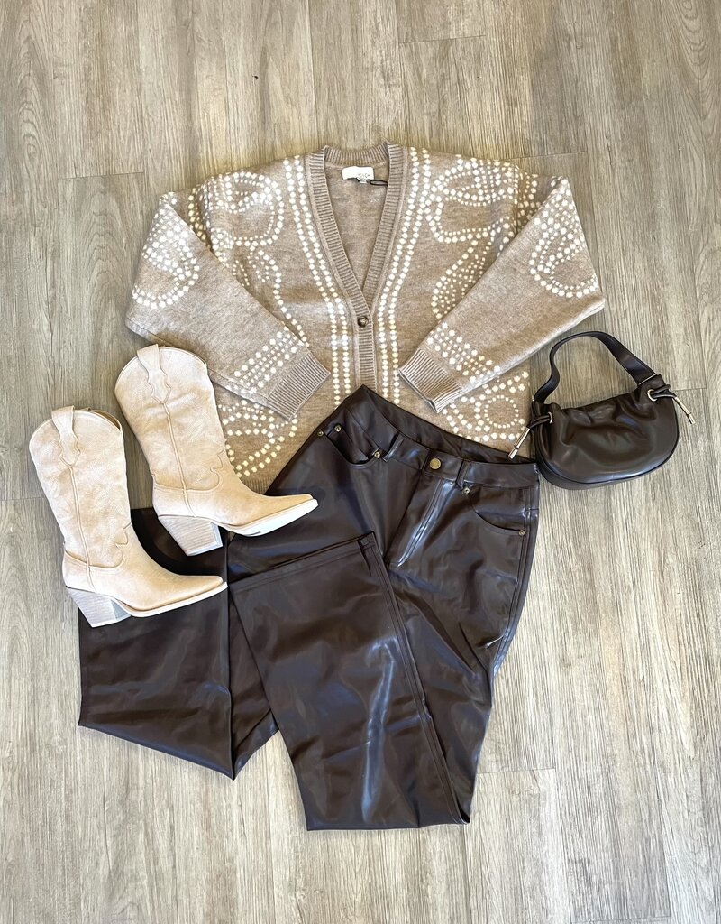 Danielle Leather Straight Pants