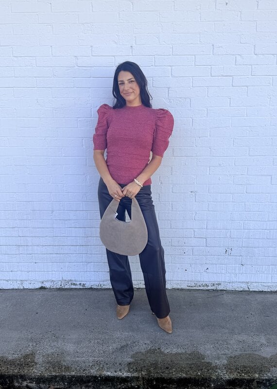 Danielle Leather Straight Pants